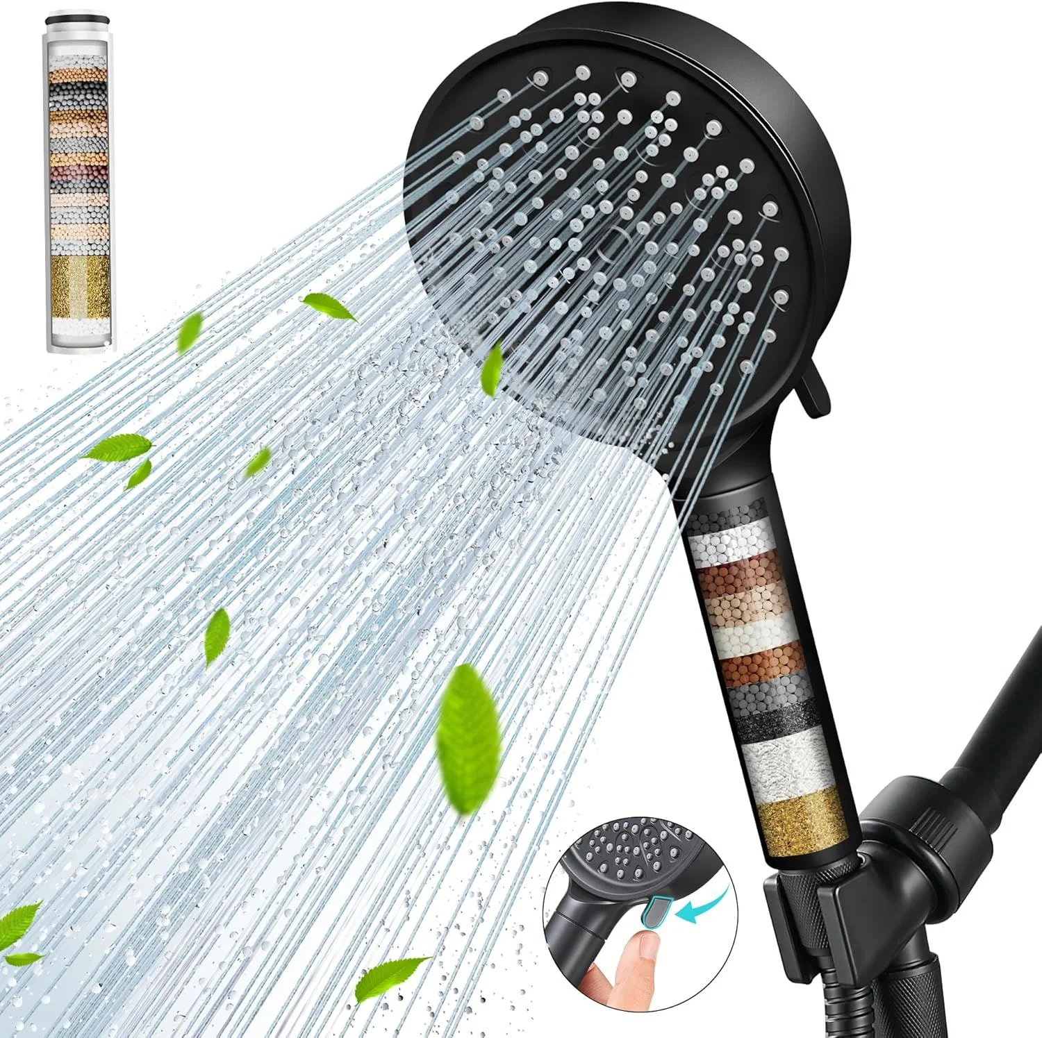 Cobbe Handheld Shower Head With Filter, High Pressure