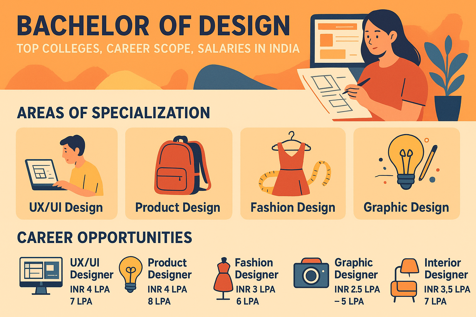 Bachelor of Design: Top Colleges, Career Scope, Salaries in India