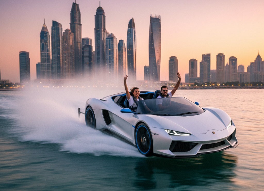 Exciting Jet Car Dubai Experience Combining Speed, Fun and Scenic Marina Beauty
