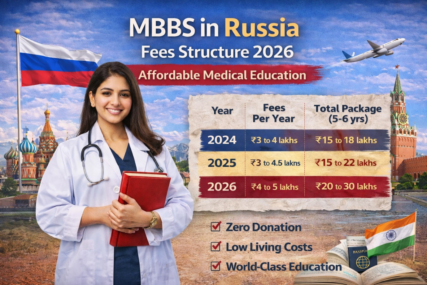 MBBS in Russia Fees Structure 2026 – Affordable Medical Education - AMW Career Point